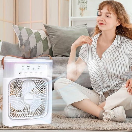 🌊 Beat The Heat! 4-in-1 Portable Mist Fan - Your Personal Air Conditioner!