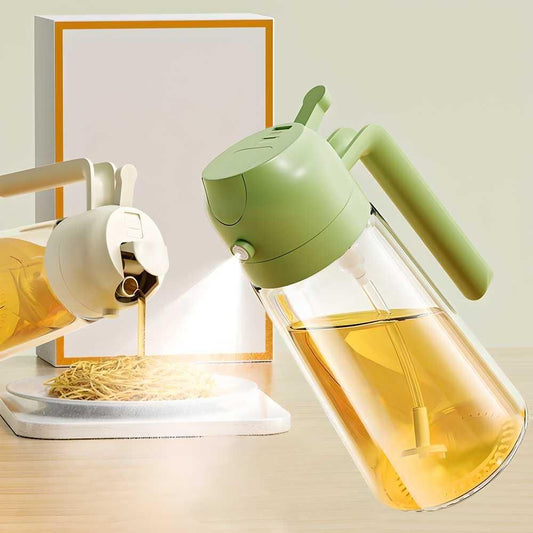 2-in-1 Glass Oil Sprayer & Dispenser - Perfect Cooking Control Every Time!
