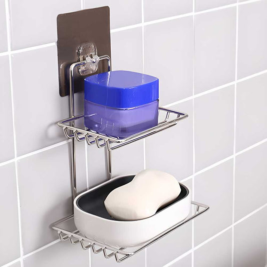 Premium Wall-Mount Soap Rack - Keep Soap Dry & Counter Clean!