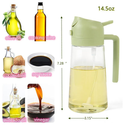 2-in-1 Glass Oil Sprayer & Dispenser - Perfect Cooking Control Every Time!
