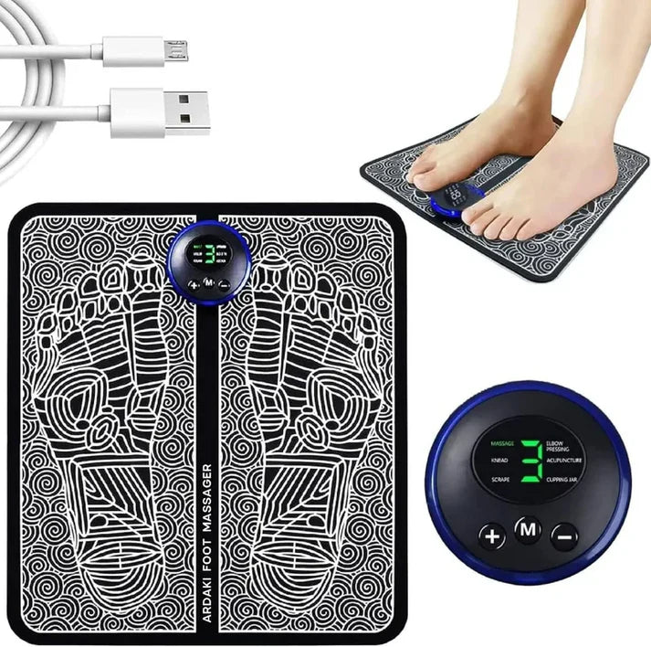 Vibrating Bubble Electric EMS Foot Massager Pad - Ultimate Relaxation at Home!