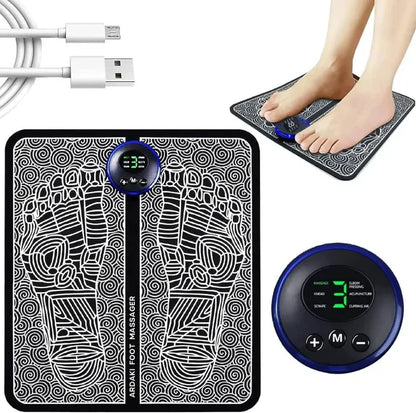 Vibrating Bubble Electric EMS Foot Massager Pad - Ultimate Relaxation at Home!