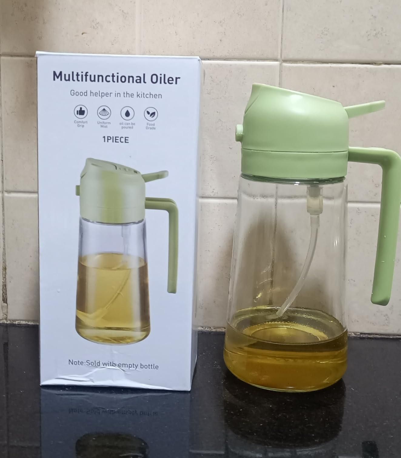2-in-1 Glass Oil Sprayer & Dispenser - Perfect Cooking Control Every Time!