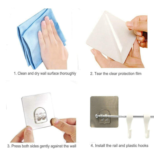 Premium Wall Hooks - Instant Kitchen Organization Without Drilling!