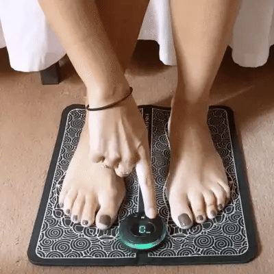 Vibrating Bubble Electric EMS Foot Massager Pad - Ultimate Relaxation at Home!