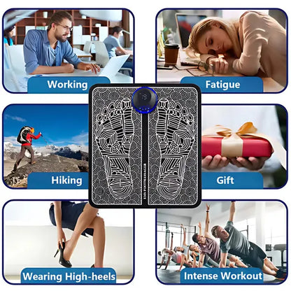 Vibrating Bubble Electric EMS Foot Massager Pad - Ultimate Relaxation at Home!